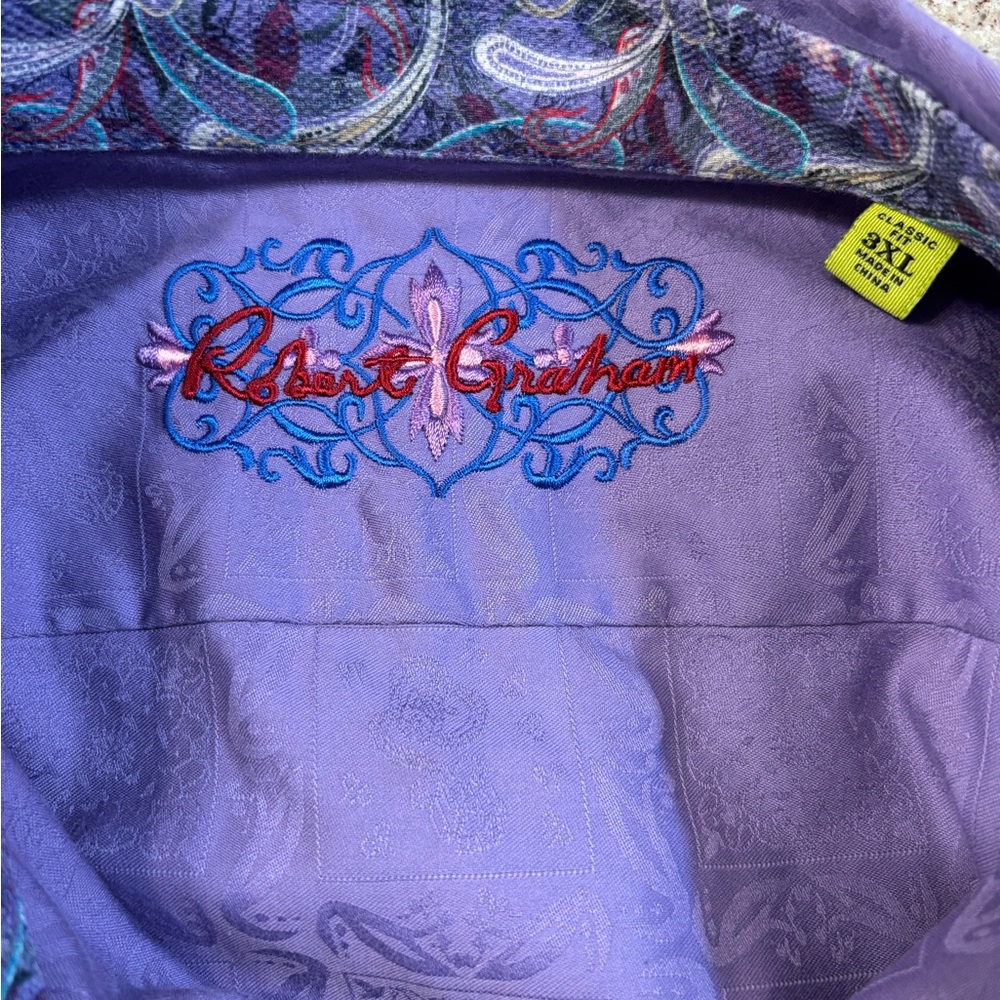Robert Graham Lavender Button Down Shirt - Picture 8 of 11